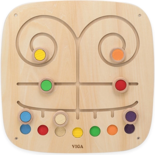 Viga Toys manipulativna stenska tabla z barvnimi stezami