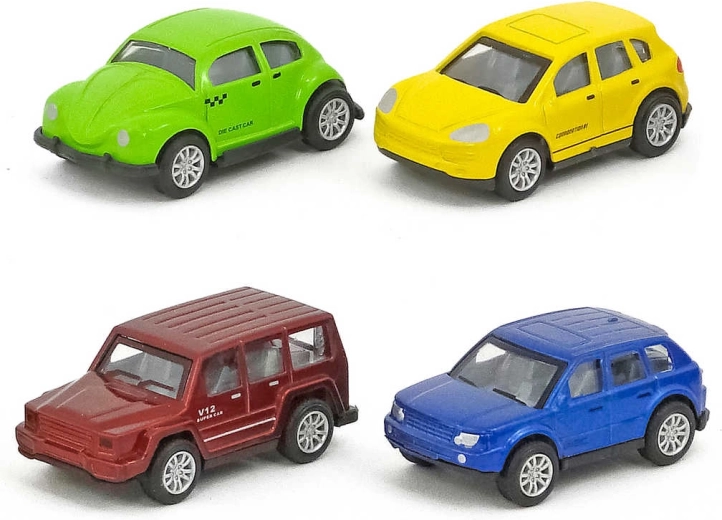 Kovinski osebni avtomobilček 6,5 cm v škatlici (različne vrste) – 1 kos