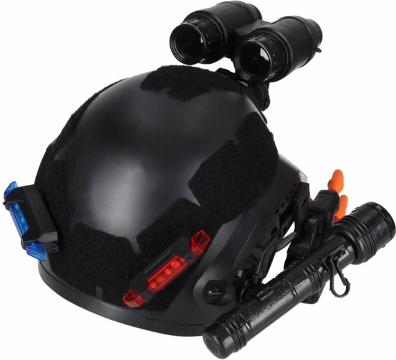 Helmet with tactical accessories