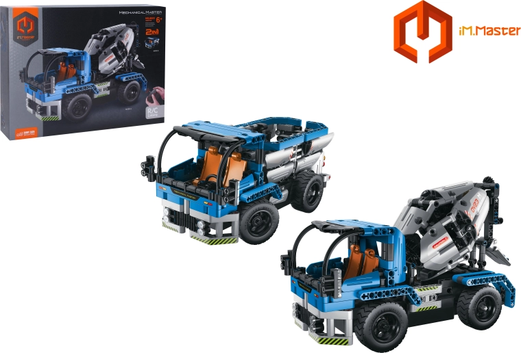 RC Construction Kit: Truck and Cement Mixer 2-in-1