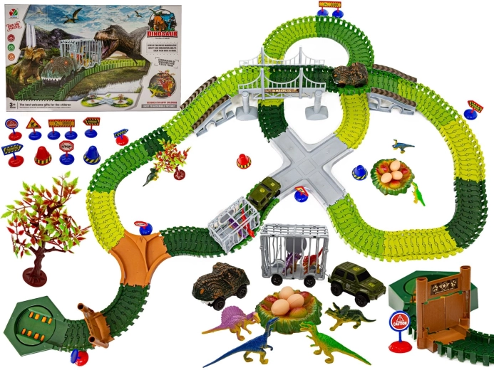 Velika dirkalna avtomobilska steza Dino park – 240 delov