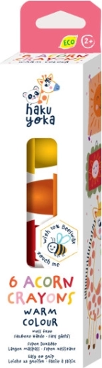 Barvice želodi – tople barve, 6 kos