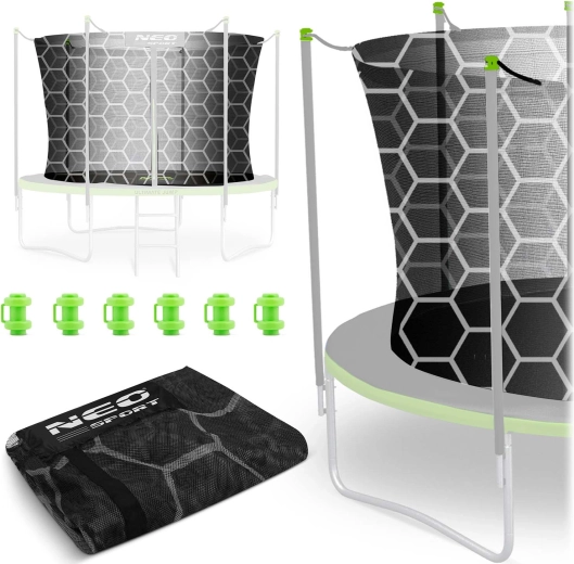 Notranja zaščitna mreža za trampolin Neo-Sport 312 cm (10 ft) za 6 drogov