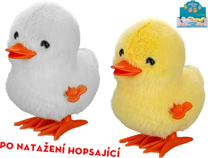 Plišasta skakajoča račkica na ključek 9 cm