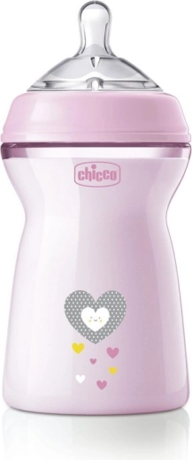Chicco Natural Feeling antikolikovska otroška steklenička 330 ml za deklice 6m+