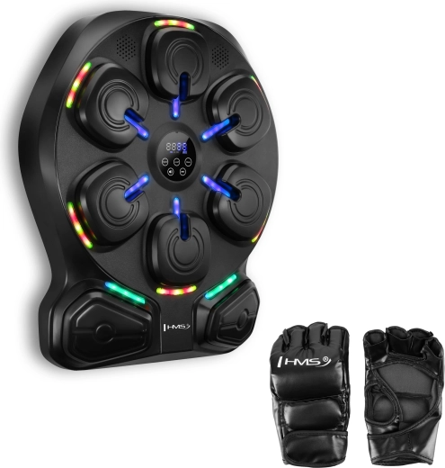 Elektronska boksarska tarča HMS TB13 z LED, Bluetoothom in rokavicami