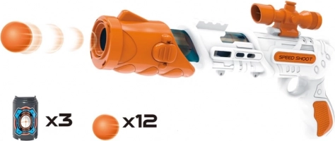Pistola za penaste kroglice s tarčami 34 cm