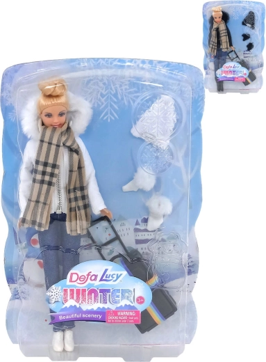 Defa Lucy Winter doll with winter outfit and accessories - 1 piece