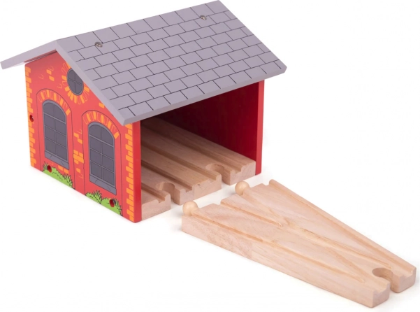 opečno skladišče za dva vlakca BIGJIGS RAIL