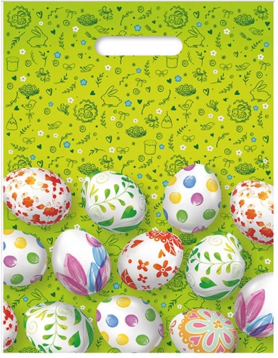 Argus velikonočna plastična vrečka z motivom jajčk 27 × 36 × 7 cm - 1 kos