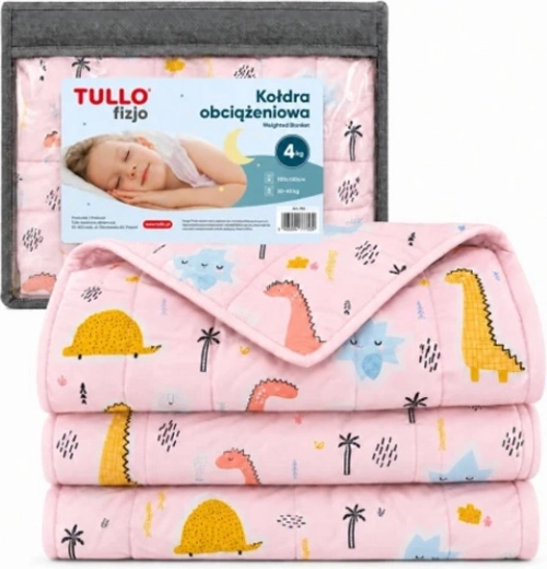 Sensory weighted blanket for children Tullo 4 kg pink - 1 piece