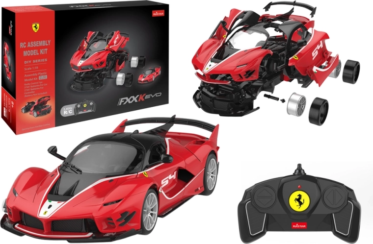 Rastar sestavljanka 1:18 Ferrari FXXK EVO rdeča 88 koščkov