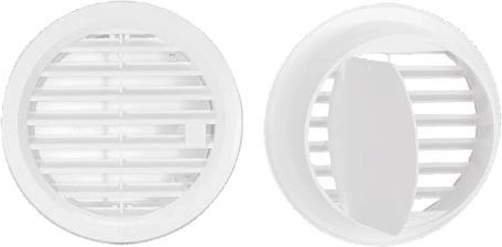 Zapiralna prezračevalna rešetka ASA, premer 110 mm, bela