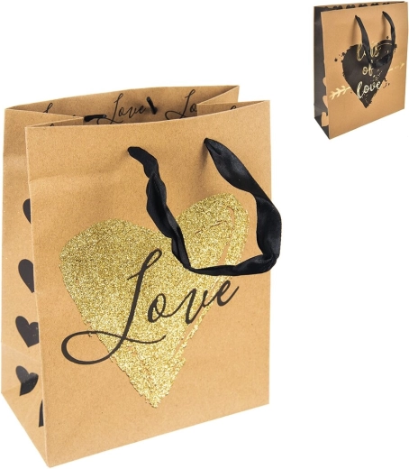 Darilna vrečka LOVE 18 × 10 × 23 cm (3 različice)