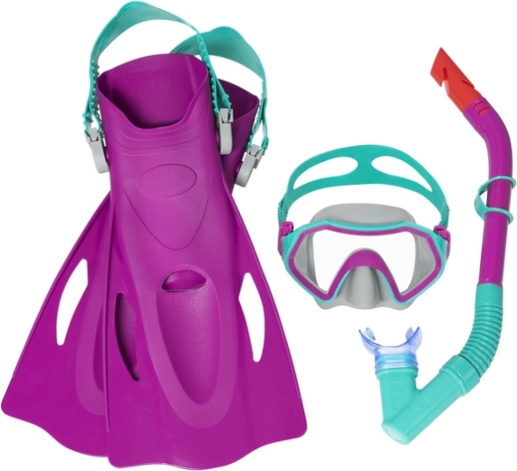 Bestway Hydro Swim Firefish otroški komplet za potapljanje z masko, dihalko in plavutmi, modra (7+) – Roza