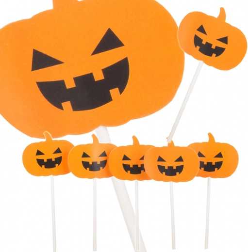 Halloween količki za torte in cupcakes – buče, 5 kosov