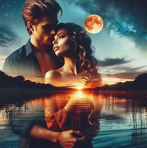 Norimpex diamond painting romantic couple by the lake 30 × 40 cm