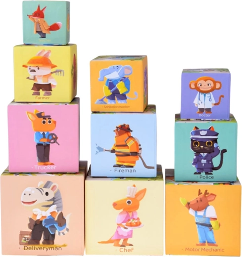 Živali v poklicih in vozila za razvoj domišljije