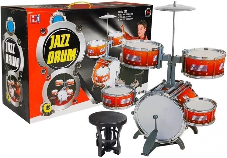 Otroški komplet bobnov s 5 bobni in činelom