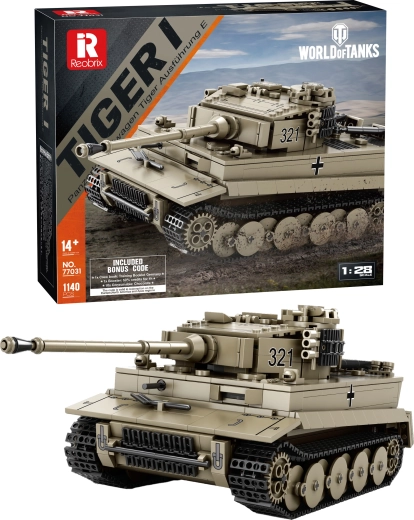Komplet za sestavljanje tanka Tiger I World of Tanks (334 kosov)
