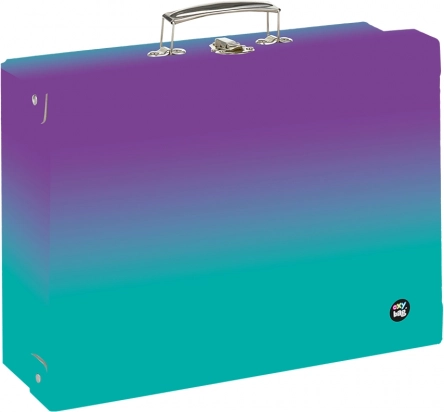 Kvadratni laminirani kovček A4 OXY Ombre Purple-Blue