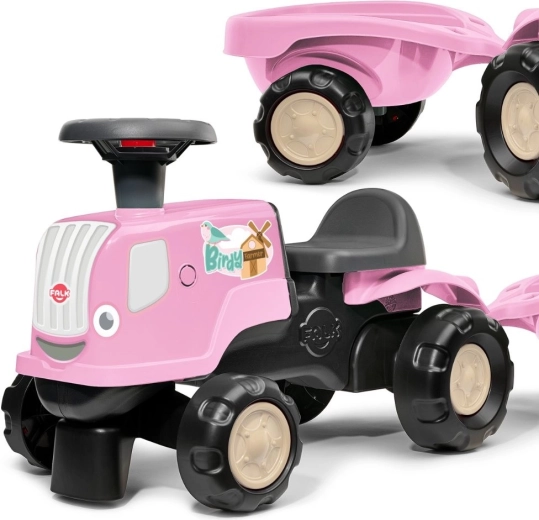 Poganjalec traktor s prikolico FALK Birdy Farm za otroke 1–3 leta