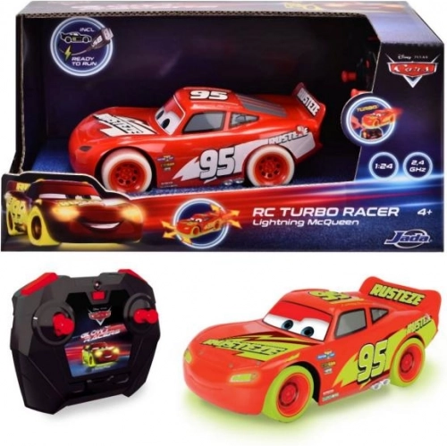 RC avto Strela McQueen Turbo Glow Racers na daljinsko upravljanje 1:24