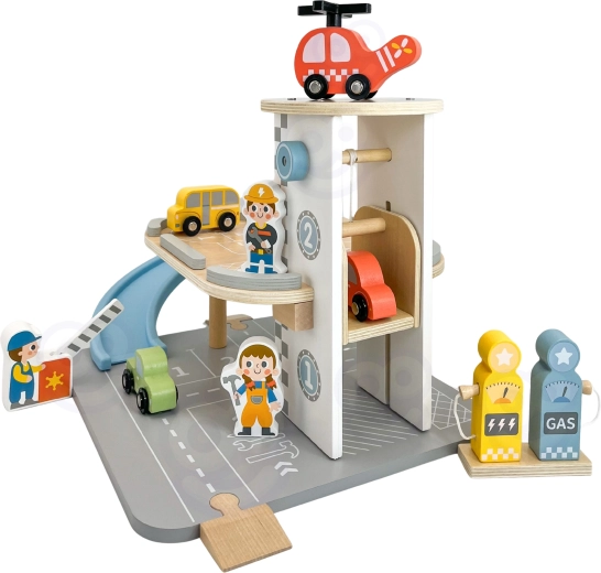 Večnadstropna garaža s heliportom