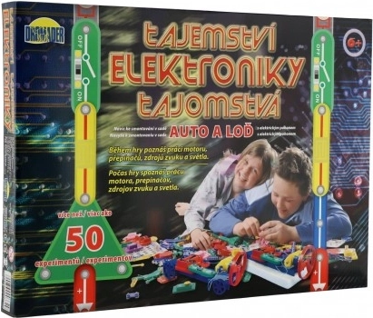 Skrivnosti elektronike – komplet avto in čoln, 50 poskusov