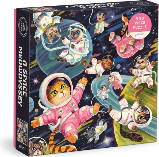 Kvadratne sestavljanke Vesoljska mačja odiseja 500 koščkov GALISON