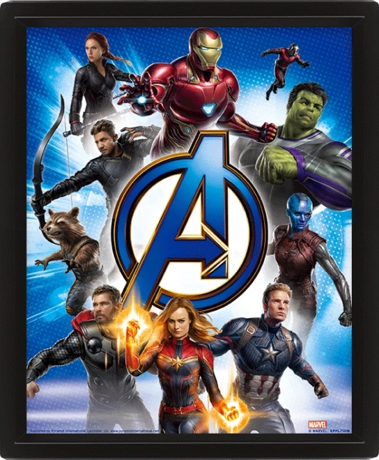 3D slika Avengers v okvirju