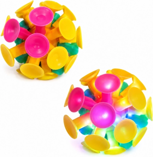 Suction-cup balls stick easily