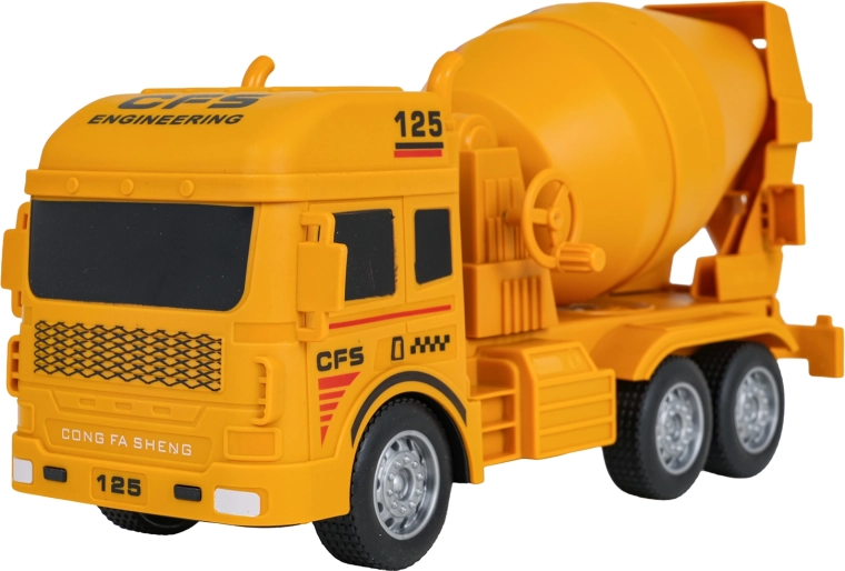 Rotating cement mixer drum