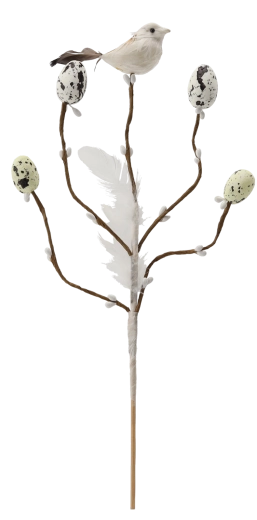 Realistični detajli s ptičkom in jajčki