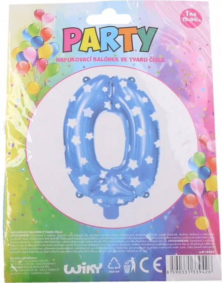 Foliasti balon številka 0 – Modra