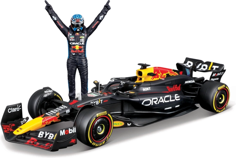 Model Bburago Formule 1 Oracle Red Bull Racing RB20 2024 s figurico Max Verstappen 1:24