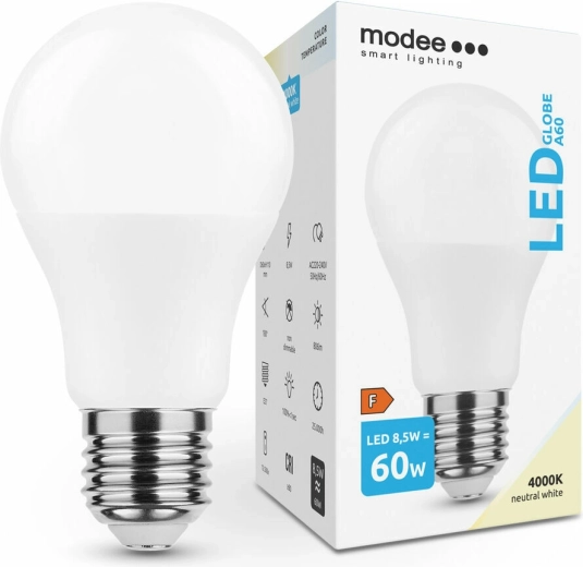 LED žarnica A60 8,5 W E27 806 lm nevtralno bela MODEE