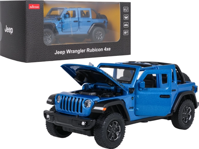 Kovinski model Jeep Wrangler Rubicon RASTAR 1:32 – Modra