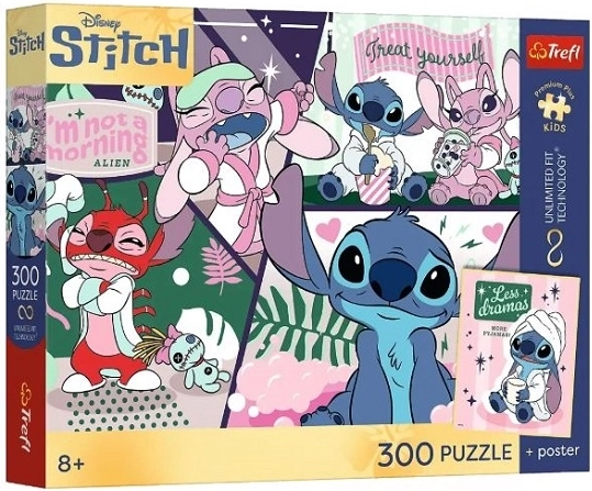 Otroške sestavljanke PremPlus Kids Stitch – kozmični duet, 300 kosov