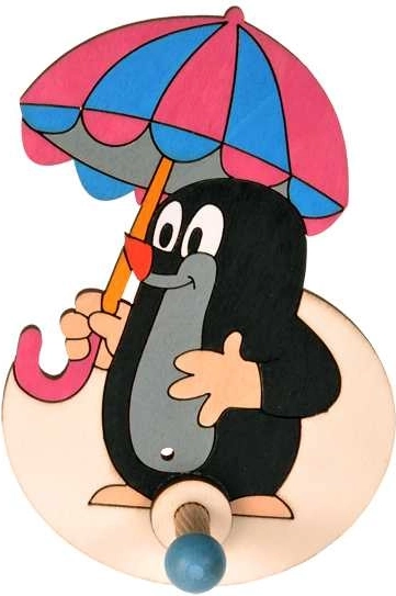 Lesen obešalnik Krtek z dežnikom
