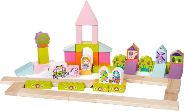 Pravljično mesto - lesena sestavljanka za otroke CUBIKA