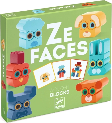 Djeco wooden game Animal Faces