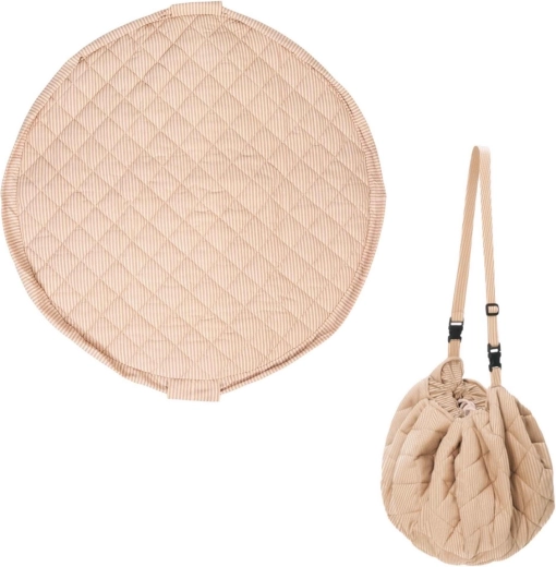 Play&Go Noomad Soft mehka igralna podloga in vreča za igrače stripes brown