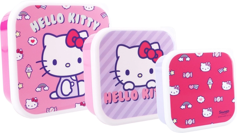 Hello Kitty škatlice za malico Fresh Bites 3v1, 12 cm