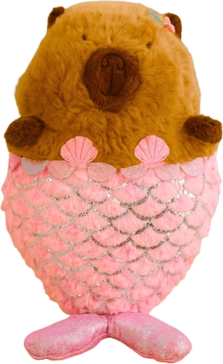 Sparkling pink tail with a scale motif