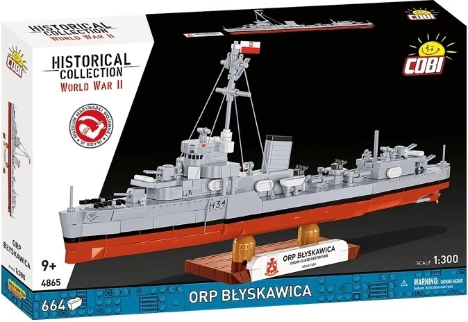 Cobi gradbeni set ORP Błyskawica – rušilec (664 kosov)