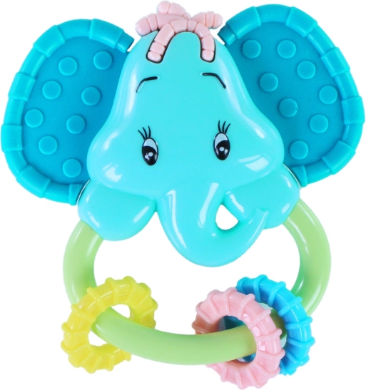 Ropotuljica in grizalo slon za dojenčke