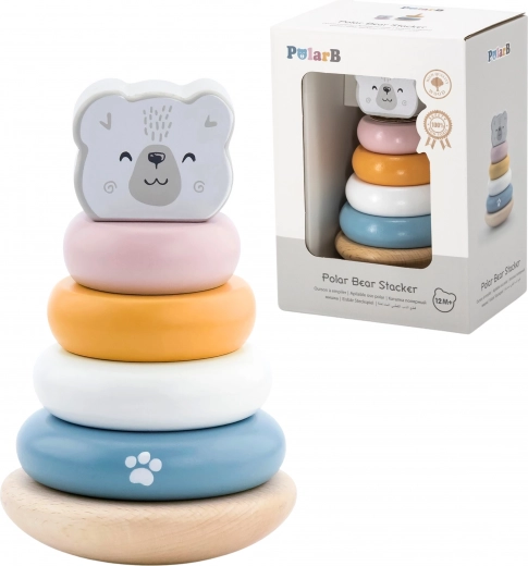 VIGA PolarB Lesena izobraževalna piramida - Polarni medved