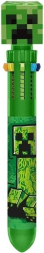 Desetbarvno pisalo Minecraft Creeper s 3D topperjem – 1 kos