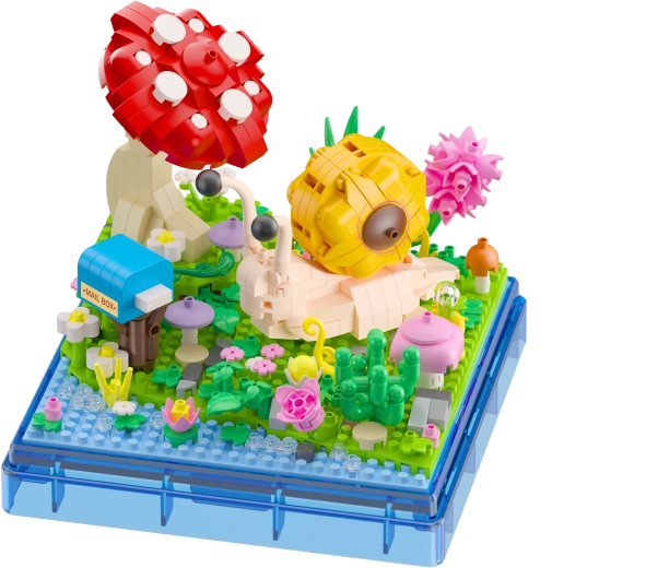 Jesenska mini diorama s polžkom
